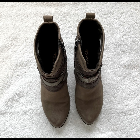 Tamaris Designer Leather Boots Size 37 (6 1/2) Brown; Never Worn NWT - Picture 6 of 10